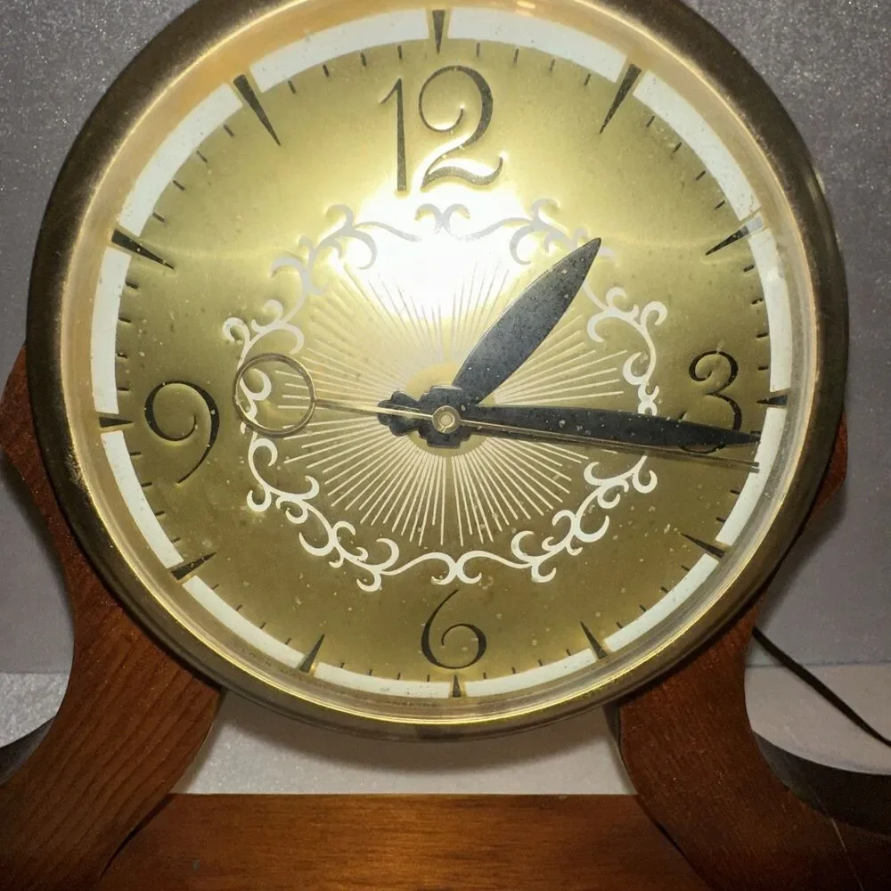 Lanshire ELECTRIC CLOCK MOTOR With Wood Base Stand